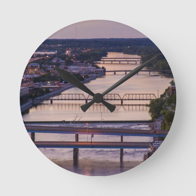 Relógio Redondo Muitas Pontes Gastaram O Grande Rio, Vista Do Sol (Frente)