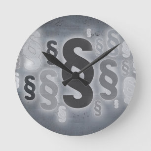 Relógio Redondo Muitos parágrafos em frente ao conceito de muro d