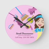 Mulher de Limpeza Rosa Profissional
