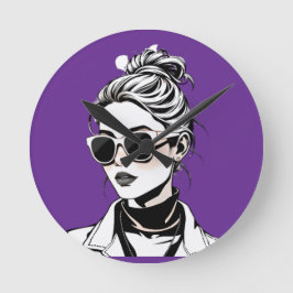 Relógio Redondo Mulheres Raiders - Correndo o mundo, estilo femini