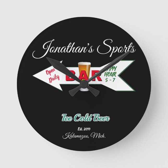 Relógio Redondo Muro da Caverna do Homem-Garra-Frio da Caverna do  (Frente)