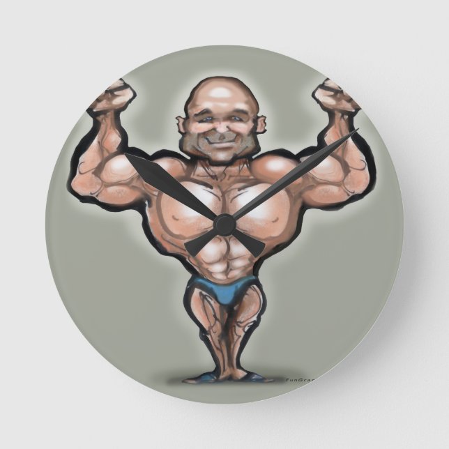Relógio Redondo Muscle Dude (Frente)