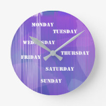 Music Beat Purple Wall Clock