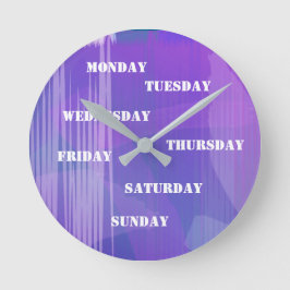 Relógio Redondo Music Beat Purple Wall Clock
