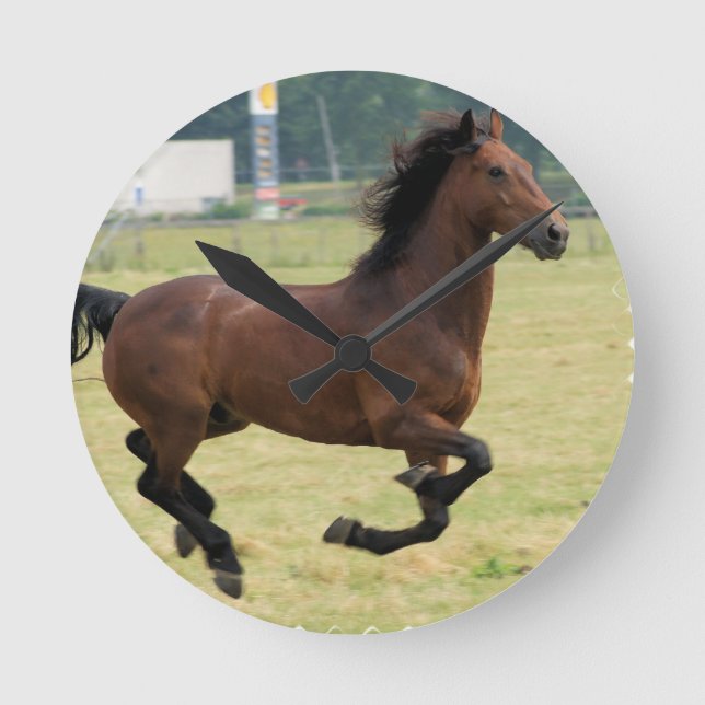 Relógio Redondo Mustang Galloping Clock (Frente)