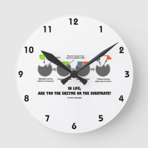 Relógio Redondo Na Vida Você É A Enzima Ou O Substrato? Humor