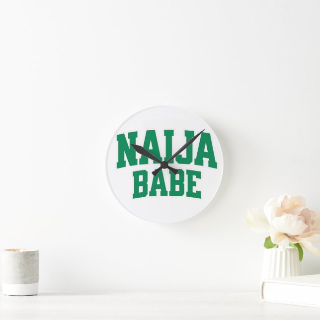Relógio Redondo Naija Babe Orgulho Nigeriano (Lar)