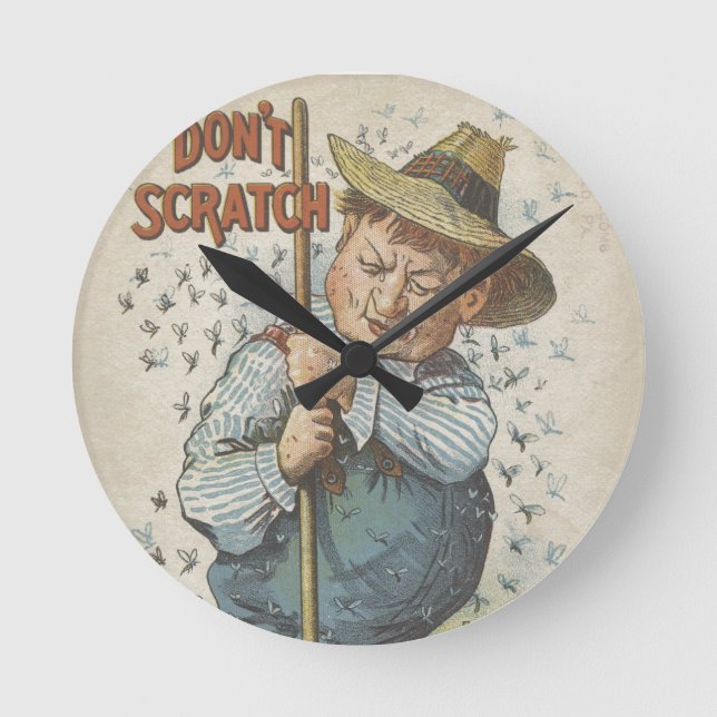 Relógio Redondo Não Arranhe Mentholatum Ephemera (Frente)
