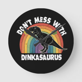 Relógio Redondo Não Brinque Com Dinkasaurus Pickleball