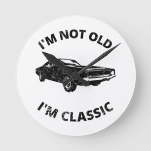Relógio Redondo Não sou velho, sou clássico