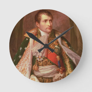 Relógio Redondo Napoleon Bonaparte (1769-1821), como o rei de