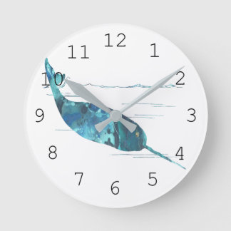Relógio Redondo Narwhal Art