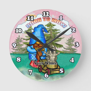 Relógio Redondo Nascido para cortar gnome