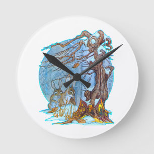 Relógio Redondo Natal no Elf Hall