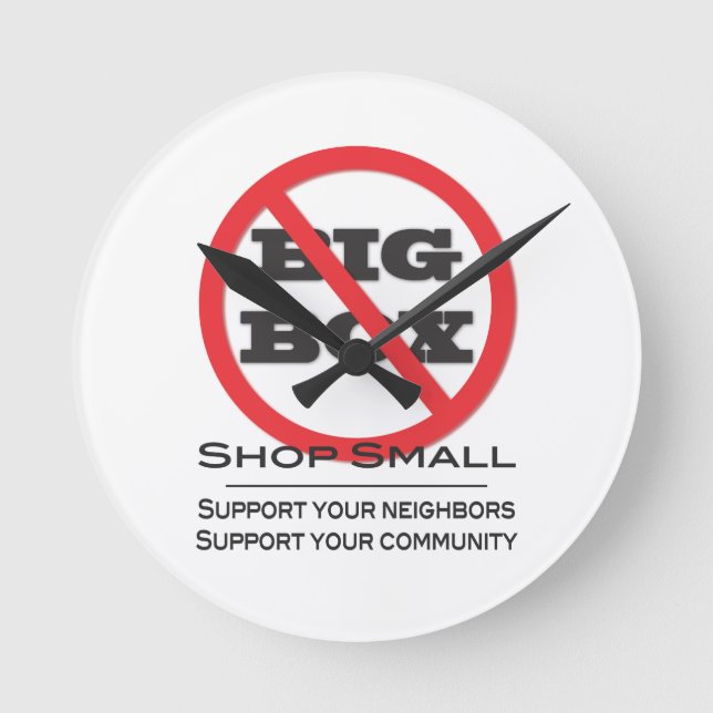 Relógio Redondo Nenhuma Loja Grande! (Frente)