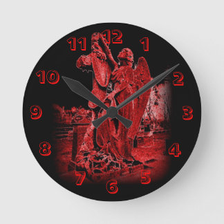 Relógio Redondo Neon Angel Wall Clock