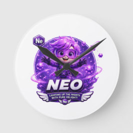 Relógio Redondo Néon ATOMIVRA