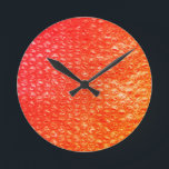 Relógio Redondo Neon Orange Bubble Pop Wrap<br><div class="desc">Neon Orange Bubble Pop Wrap</div>