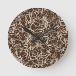 Relógio Redondo Neurônios de rede em vermelho - padrão perfeito.