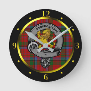 Relógio Redondo Nicolson Clan Crachá & Tartan