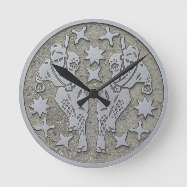 Relógio Redondo Ninja Manhole (Frente)