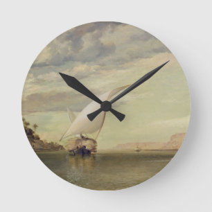 Relógio Redondo No Nile (óleo em canvas)