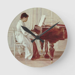 Relógio Redondo No piano, 1887 (óleo em canvas)