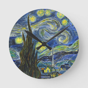 Relógio Redondo Noite estrelado, Van Gogh