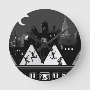 Relógio Redondo Noites de New York Boogie
