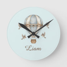 Nome de Menino Personalizado Aquarela Balão Vintag