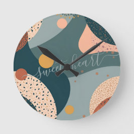 Relógio Redondo Nome Personalizado do Boho