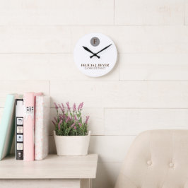 Relógio Redondo Nome Personalizado Minimalista Estilo Moderno Eleg