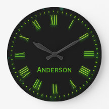 Nome Personalizado Verde Negro Clássico Elegante R