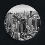 Relógio Redondo Nova Iorque<br><div class="desc">Imagem de Estilo Antigo do Nova Iorque Midtown - Trabalhos de arte Vintage de Nova Iorque</div>