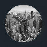 Relógio Redondo Nova Iorque<br><div class="desc">Imagem de Estilo Antigo do Nova Iorque Midtown - Trabalhos de arte Vintage de Nova Iorque</div>