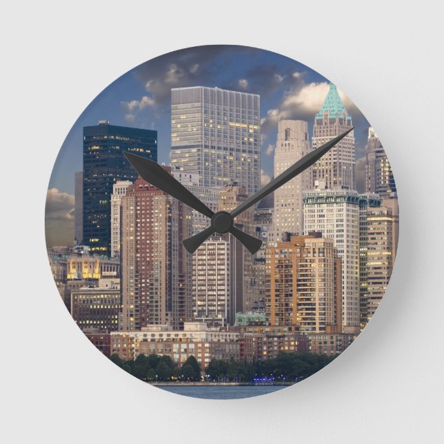 Relógio Redondo Nova Iorque Manhattan (Frente)