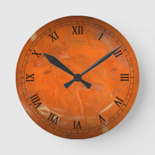 Relógio Redondo Numerais romanos vitrificados de Wallclock do