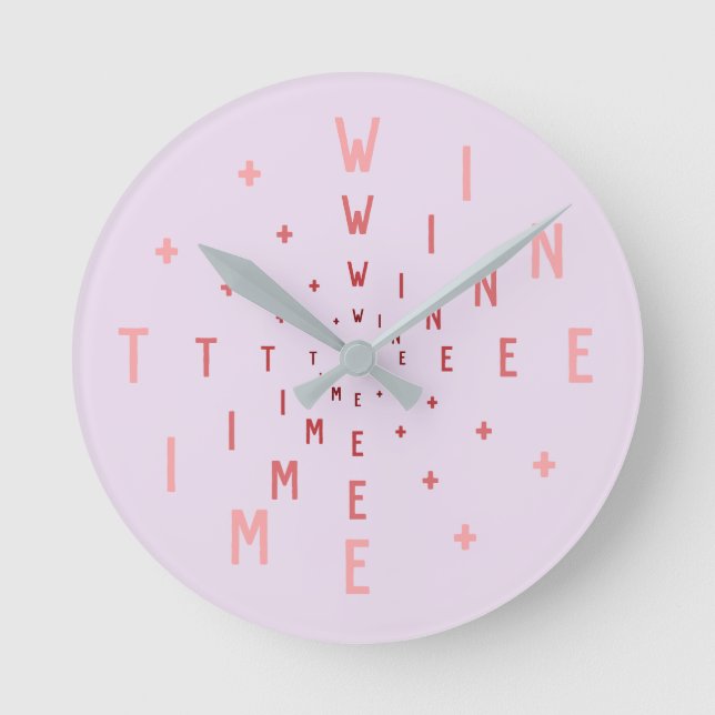 Relógio Redondo Números de Letra (Frente)