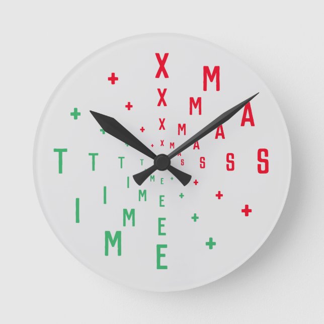 Relógio Redondo Números de Letra (Frente)