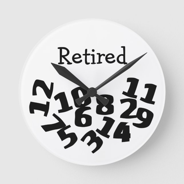 Relógio Redondo Números Fallen Engraçados (Frente)