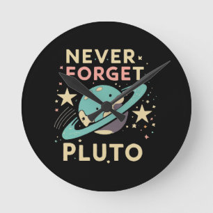 Relógio Redondo Nunca Esqueça a Ciência Espacial de Plutão