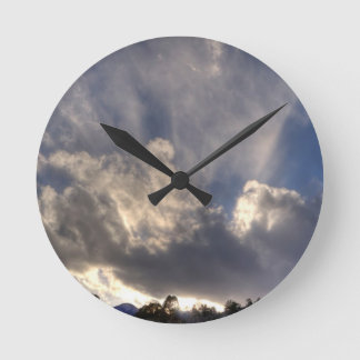 Relógio Redondo Nuvens retroiluminadas