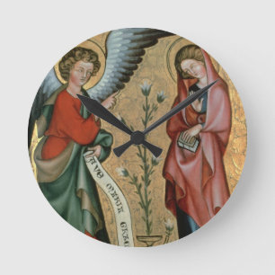 Relógio Redondo O aviso, c.1330 (óleo no painel)