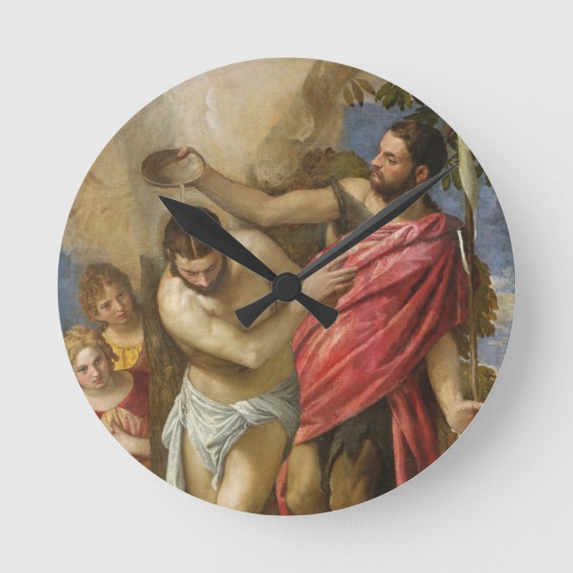 Relógio Redondo O baptismo do cristo (Frente)