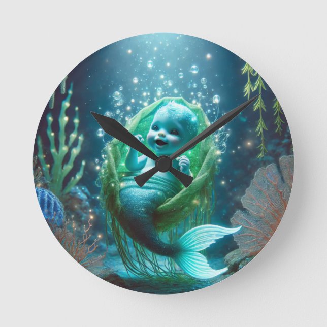 Relógio Redondo O bebê brilhante merchild (Frente)