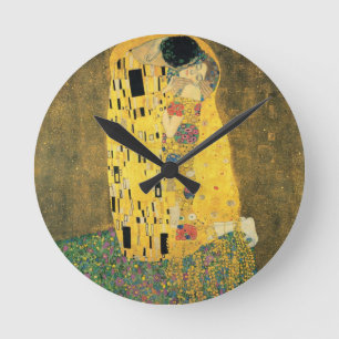 Relógio Redondo O beijo - Gustavo Klimt