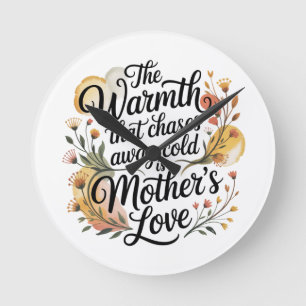 Relógio Redondo O Calor Que Afasta o Frio é o Amor de Mãe