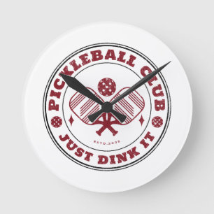Relógio Redondo O Clube De Pickleball Apenas Dink-It Vintage