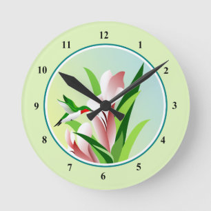 Relógio Redondo O colibri decorativo cronometra presentes