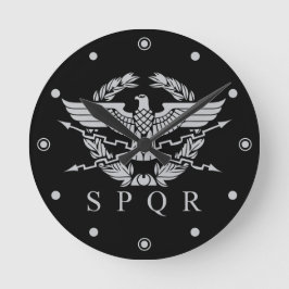Relógio Redondo O emblema do Império Romano - SPQR